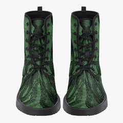 Cthullu Green Steampunk Lace Up Boots (JPREG66)