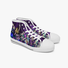 Alice In Wonderland Gothic Purple High Top Sneakers (JPAIWP)