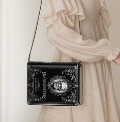 Frankenstein Book Shoulder Purse - Mary Shelley Book Bag