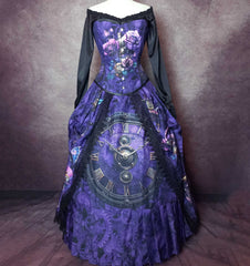 Purple Steampunk Clockwork Corset Gown - Made to Measure, Plus Size Friendly