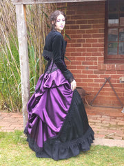Amethyst Satin Victorian Ensemble - Steampunk Wedding Gown - Made to Measure