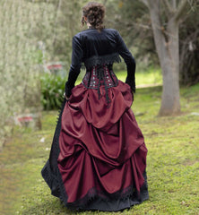 Amethyst Satin Victorian Ensemble - Steampunk Wedding Gown - Made to Measure