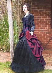 Amethyst Satin Victorian Ensemble - Steampunk Wedding Gown - Made to Measure