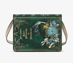 Alice in Wonderland Book Purse - Green Shoulder Purse