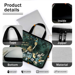 Alice In Wonderland Bottle Green Laptop Bag - Wonderland for Work - Notebook Bag