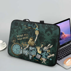 Alice In Wonderland Bottle Green Laptop Bag - Wonderland for Work - Notebook Bag