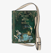 Alice in Wonderland Book Purse - Green Shoulder Purse