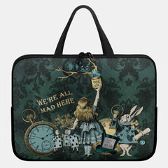 Alice In Wonderland Bottle Green Laptop Bag - Wonderland for Work - Notebook Bag