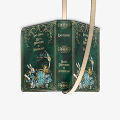 Alice in Wonderland Book Purse - Green Shoulder Purse
