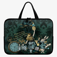 Alice In Wonderland Bottle Green Laptop Bag - Wonderland for Work - Notebook Bag