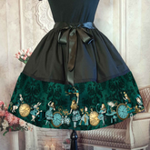 Green Alice in Wonderland Full Skirt - Plus Size Friendly
