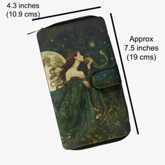 Green Serpent Witch Zipper Wallet - PreRaphaelite Witch Purse (JPGSWITCH)