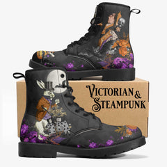 Halloween Alice in Wonderland Combat Boots | Gothic Boots