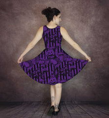 Nightmare B4 Christmas Halloween Dress - Purple Jack and Sally Dress
