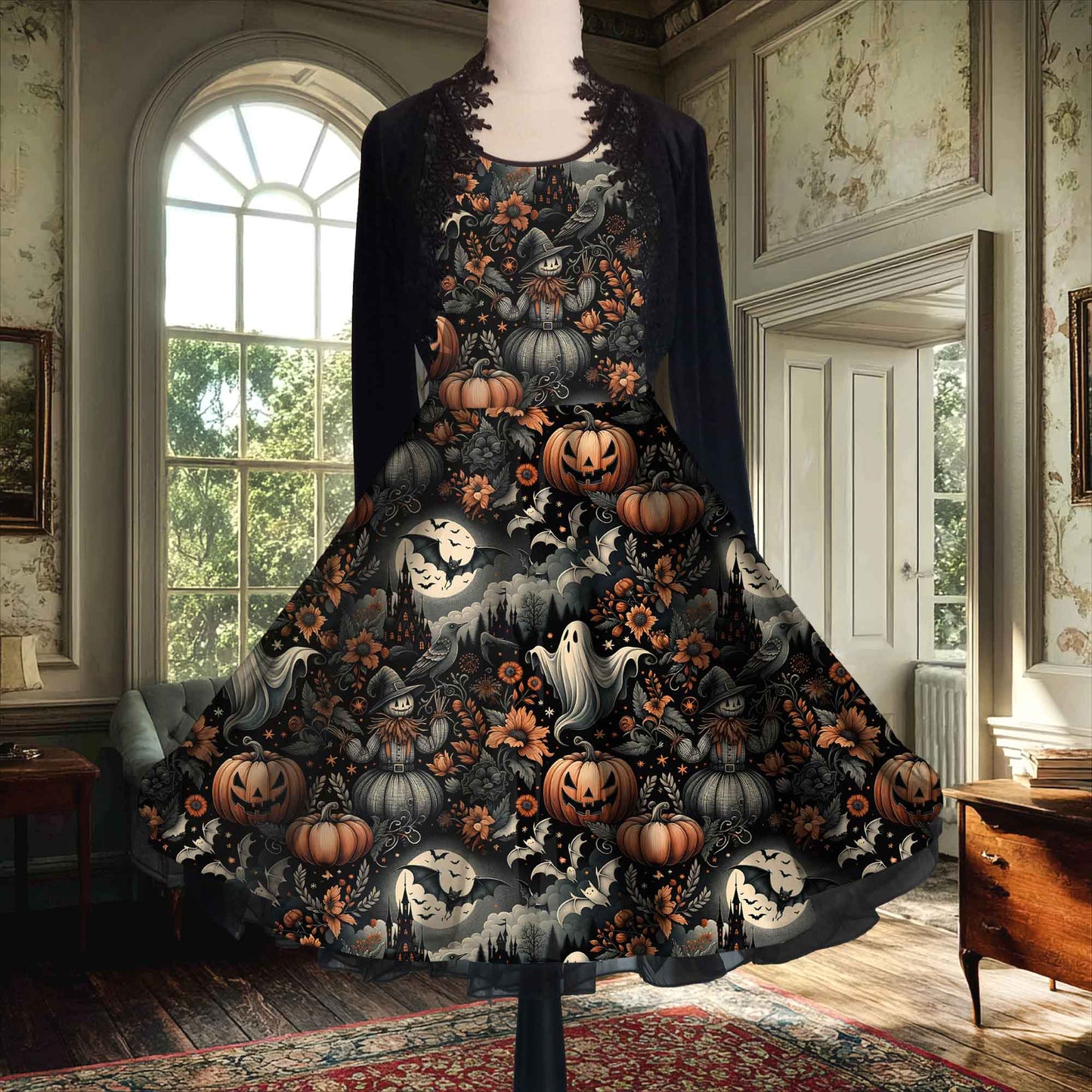 Halloween Spooky Dress - Fun Gothic Party Dress