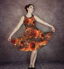 Vintage Hot Air Balloon Steampunk Dress (Thicker Fabric)