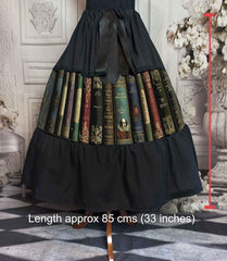 Vintage Library Books Longer Full Skirt - 50's Style Costume Skirt