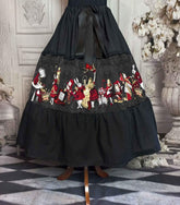Alice in Wonderland - Red and Gold Tea Party Skirt