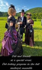 Amethyst Satin Victorian Ensemble - Steampunk Wedding Gown - Made to Measure