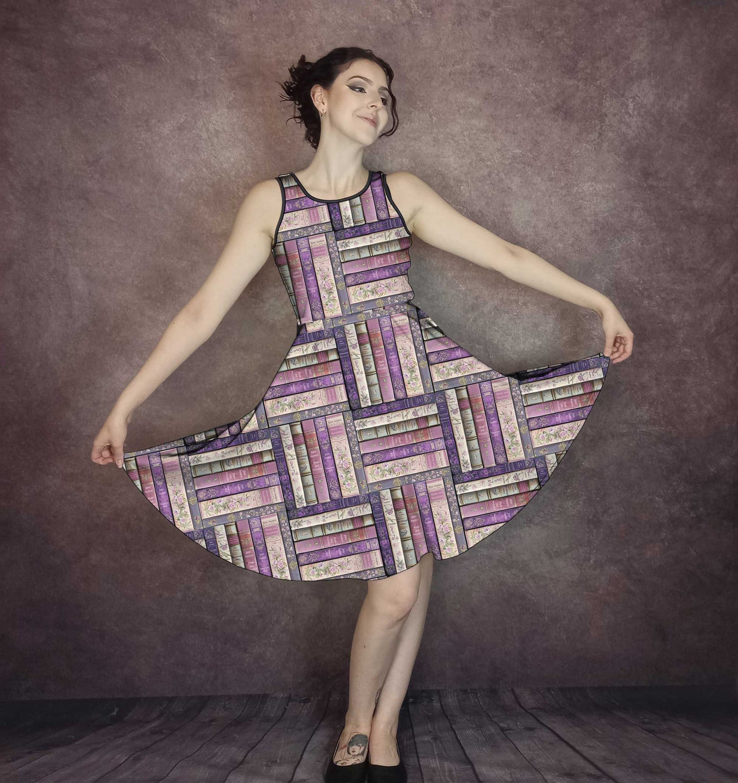 Jane Austen Fun Party Dress - Librarian Dress - Plus Size Friendly
