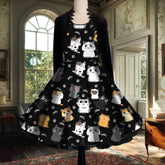 Kitty Cats Dress - Cute Cat Lover Dress - Cat Rescue Party Dress - Plus Size Friendly