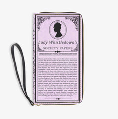 Lady Whistledown's Society Papers Wallet - Lavender Bridgerton Purse
