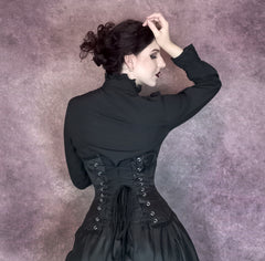 The Lilly Underbust Corset - Black Velvet or Black Brocade - Plus Size Corset - Handmade in Australia