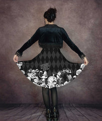 The Mad Hatter - Black and White Harlequin - We're All Mad Here - Plus Size Friendly