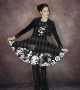 The Mad Hatter - Black and White Harlequin - We're All Mad Here - Plus Size Friendly