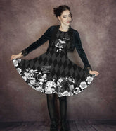 The Mad Hatter - Black and White Harlequin - We're All Mad Here - Plus Size Friendly