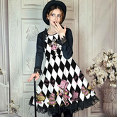 Mad Hatter Tea Party Dress - Plus Size Friendly Alice in Wonderland Costume (AAMH1)