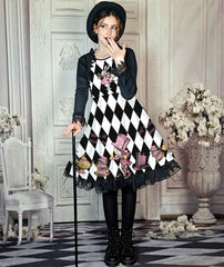 Mad Hatter Tea Party Dress - Plus Size Friendly Alice in Wonderland Costume (AAMH1)