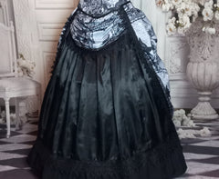The Raven Corset Gown - Edgar Allan Poe Costume - Custom Victorian Raven Ensemble