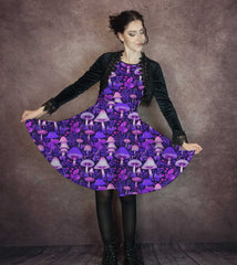 Purple and Pink Fun Mushroomcore Dress (AADMUSH1)