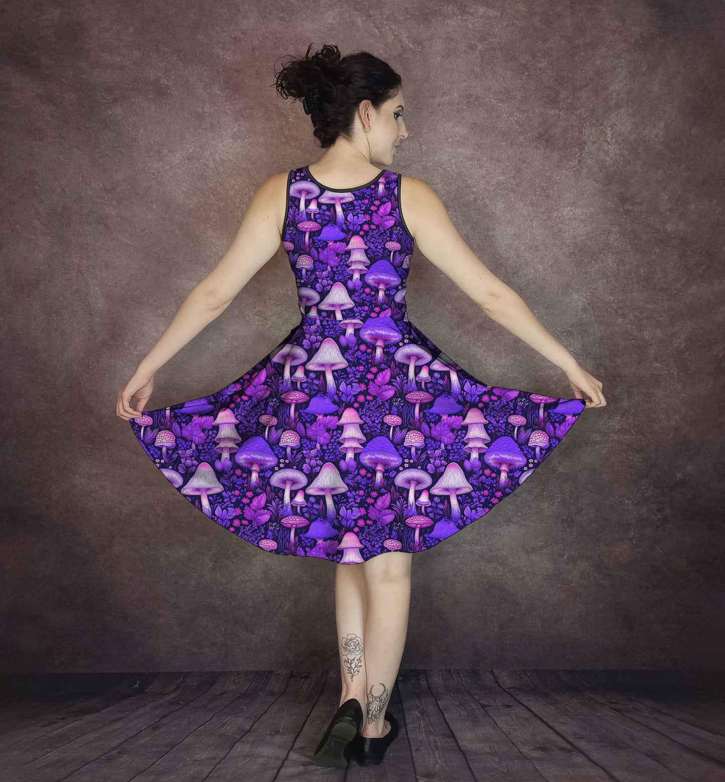 Purple and Pink Fun Mushroomcore Dress (AADMUSH1)
