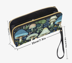 Mushroomcore Zippered Wallet - Mushroom Core - Cottage Core Purse (JPZWMUSH3)