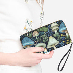 Mushroomcore Zippered Wallet - Mushroom Core - Cottage Core Purse (JPZWMUSH3)