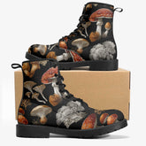 Mushroom Combat Boots – Cottagecore Forestcore Lace Up Boots