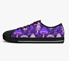 Funky Purple and Pink Mushroomcore Lo -Top Sneakers (JPLTMUSH)
