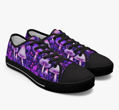 Funky Purple and Pink Mushroomcore Lo -Top Sneakers (JPLTMUSH)