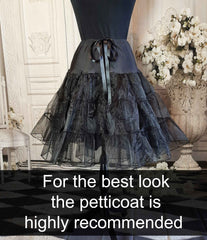 Steamcat 50's Style Skirt - Rockabilly Steampunk Cat Skirt