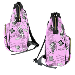 PINK ALICE in Wonderland QUOTES Diaper Bag