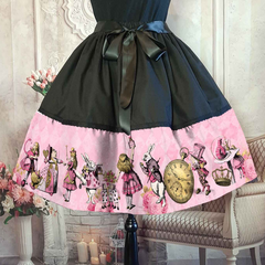 Alice in Wonderland Pink Tea Party Full Skirt - Mad Hatter Tea Party Costume