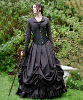 The Governess - Gothic Pinstripe Victorian Wedding Ensemble