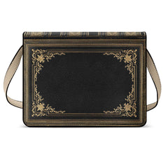 Black and Gold Vintage Book Purse – Literary Shoulder Bag