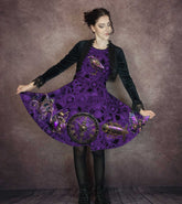 Purple Steampunk Fun Dress - Clockwork Purple Dress