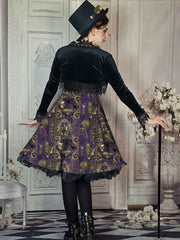 Purple Steampunk Dress, Plus Size Friendly Gothic Dress