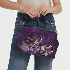 Alice in Wonderland Kisslock Purse – Vintage Style Purple Handbag