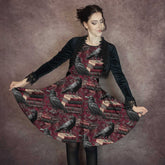 The Raven and Vintage Books Gothic Dress - Nevermore Plus Size Friendly Dress