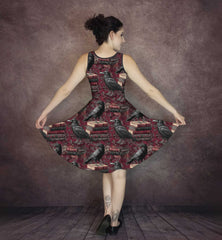 The Raven and Vintage Books Gothic Dress - Nevermore Plus Size Friendly Dress